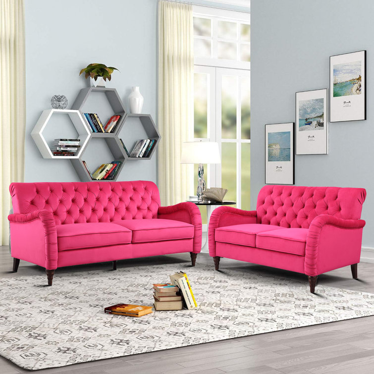 House of Hampton® Gloriajean 2 Piece Velvet Living Room Set Wayfair